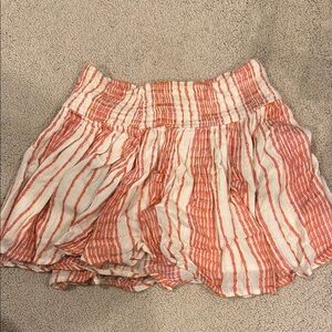 Striped Orange and White Skirt